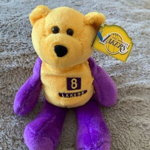 Los Angeles Lakers Kobe Bryant Plush Bear Toy - Yellow and Purple
